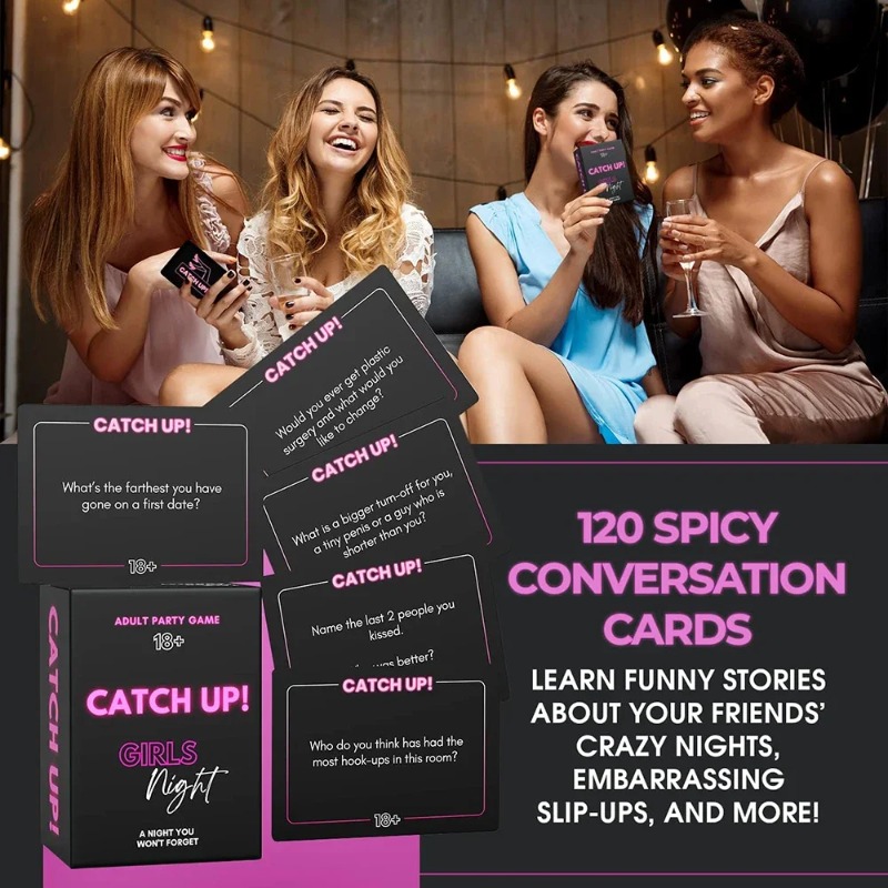 Party Games Girls Night - เกมไพ่สำหรับปาร์ตี้คืนสาวๆ สร้างบรรยากาศสนุกสนาน พร้อมคำถามที่กระตุ้นความคิดและเป็นจุดเริ่มต้นการสนทนา