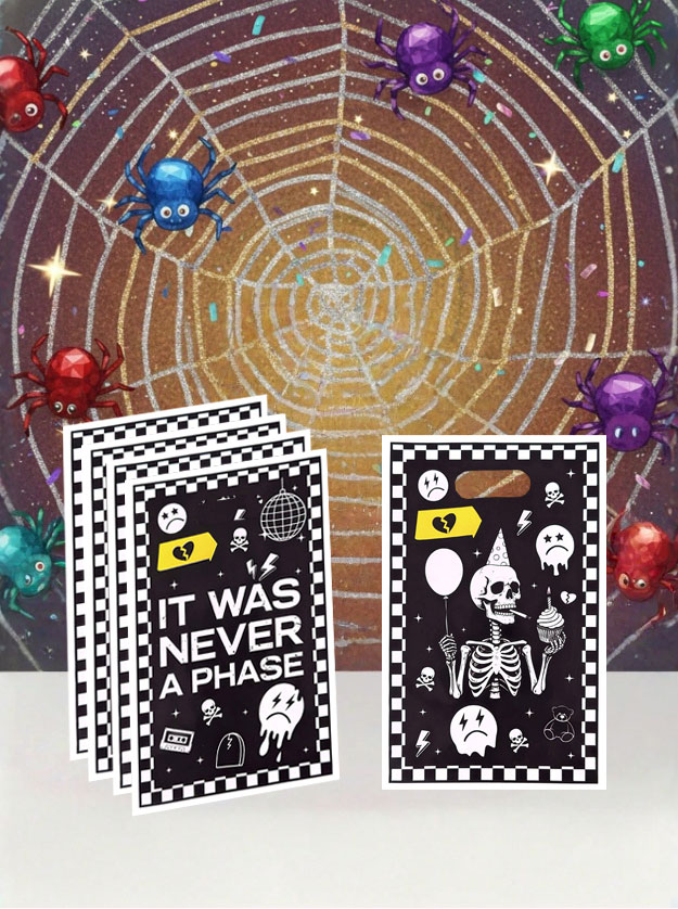 Party Games At Christmas - ถุงของขวัญรูปหัวกะโหลก 20 ชิ้น/40 ชิ้น ถุงของขวัญวันเกิดพิมพ์ลายหัวกะโหลก พร้อมข้อความ