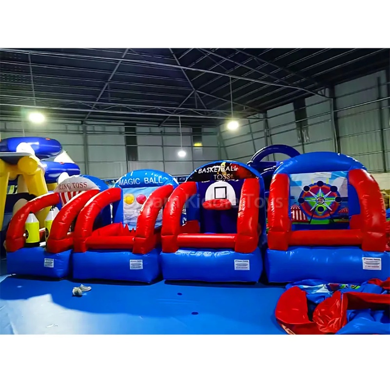 Party Games No Equipment - โครงสร้างเกมเป่าลม 4 in 1 สำหรับกิจกรรมกลางแจ้ง เกมโยนเป่าลม