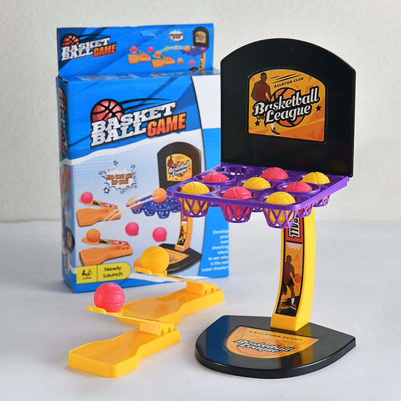 Party Games Console - เกมบาสเก็ตบอลคลาสสิกแบบใช้นิ้วสำหรับเล่นบนโต๊ะ ชุดของเล่นแข่งขันยิงแบบอินเทอร์แอคทีฟสำหรับ 2 ผู้เล่น เหมาะสำหรับงานปาร์ตี้เด็ก ของขวัญสนุกสนานสำหรับครอบครัว