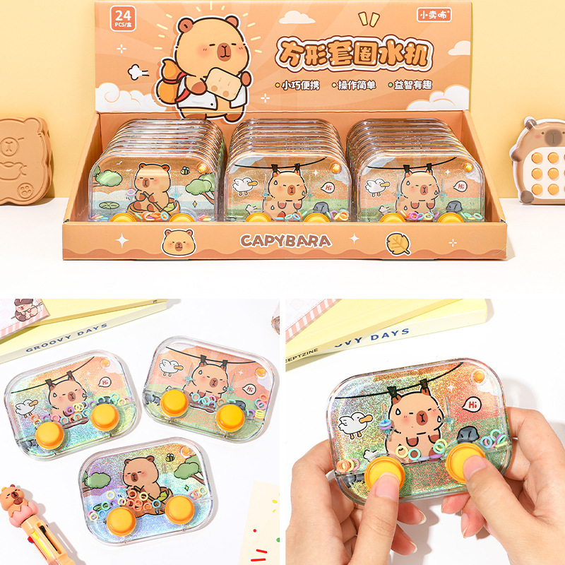 Party Games Console - เครื่องเล่นเกมการ์ตูนสี่เหลี่ยม, เครื่องเล่นเกมพกพาสำหรับเด็ก, เครื่องเล่นเกมโยนห่วง, เครื่องเล่นเกมพกพา, ของเล่นคลายเครียด, ของเล่นฟิดเจ็ต