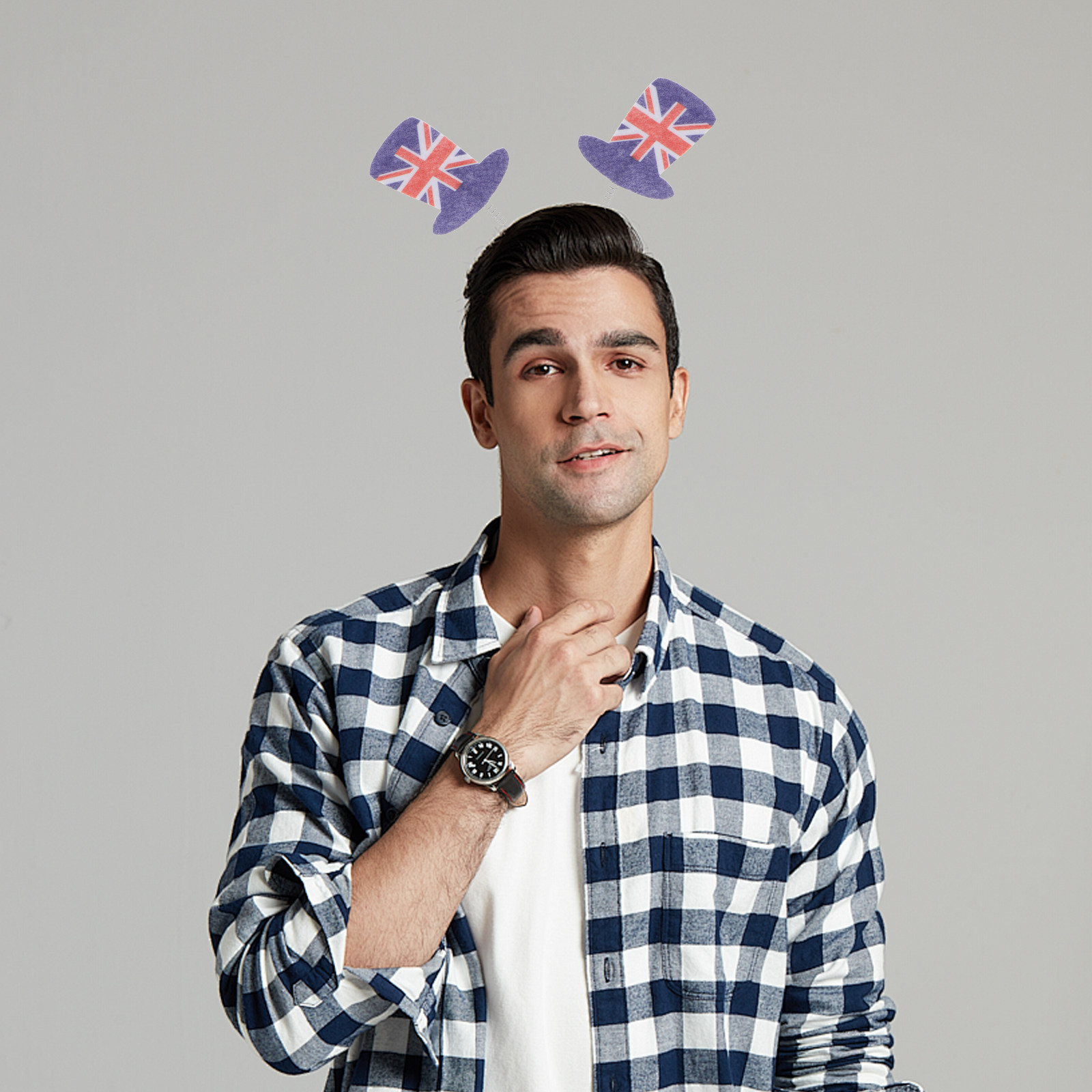 Party Games Uk - ที่คาดผมลายธงชาติอังกฤษ ที่คาดผมลายธงชาติอังกฤษ วัสดุผ้าสักหลาด สำหรับงานปาร์ตี้ กีฬา งานเฉลิมฉลองประจำชาติ