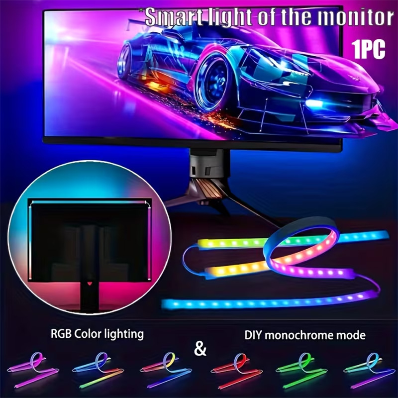 Party Games Night - ไฟ RGB สำหรับเล่นเกม แถบไฟ LED สำหรับจอภาพ