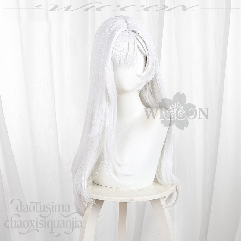 วิกผมยาวสีขาวสังเคราะห์สำหรับค - Party Games Girls Night บทวิจารณ์และราคา