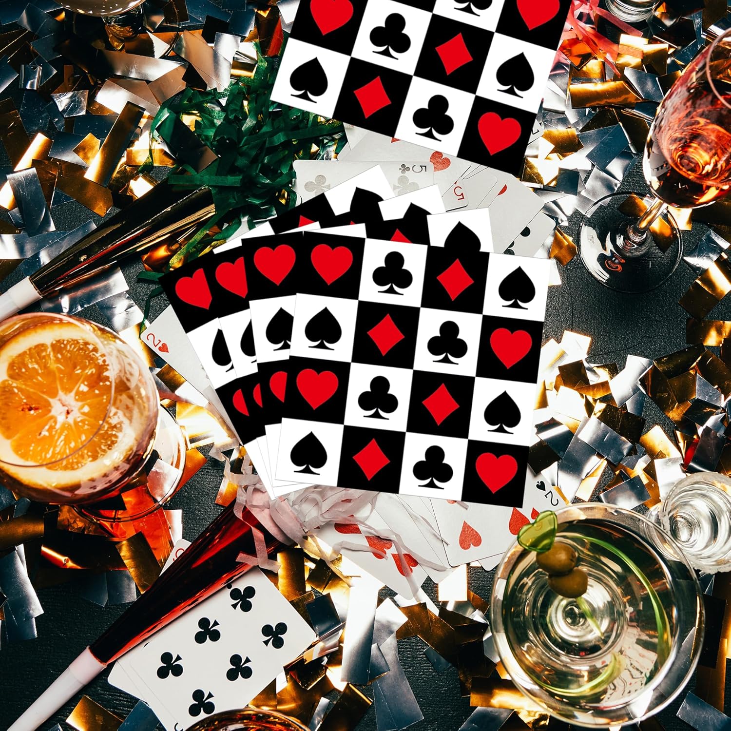 ผ้าเช็ดปากธีมคาสิโน 20/40/60/8 - Party Games Night บทวิจารณ์และราคา